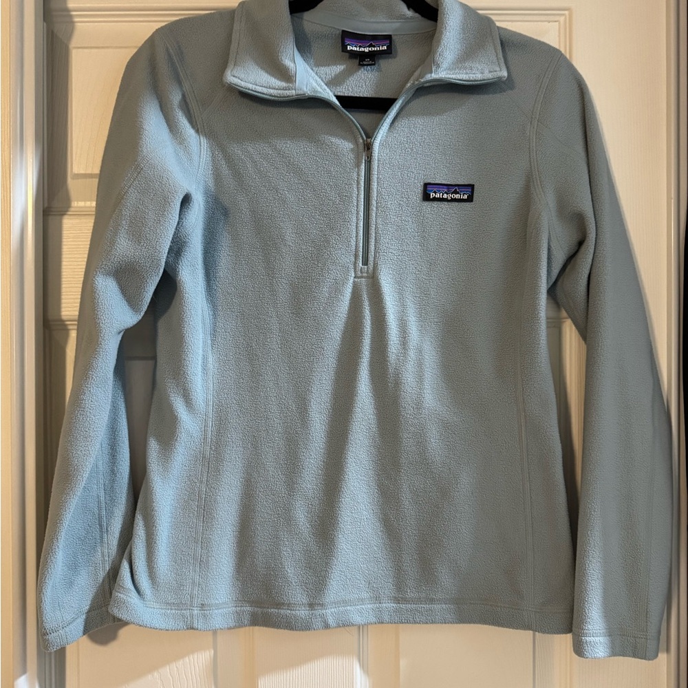 Patagonia Women's Soft Blue Quarter-Zip Sweater